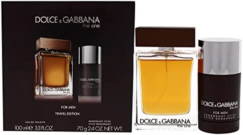 GIFTSET D&G THE ONE 2 PCS 34 EDT SPRAY + 2 By DOLCE & GABBANA For Men