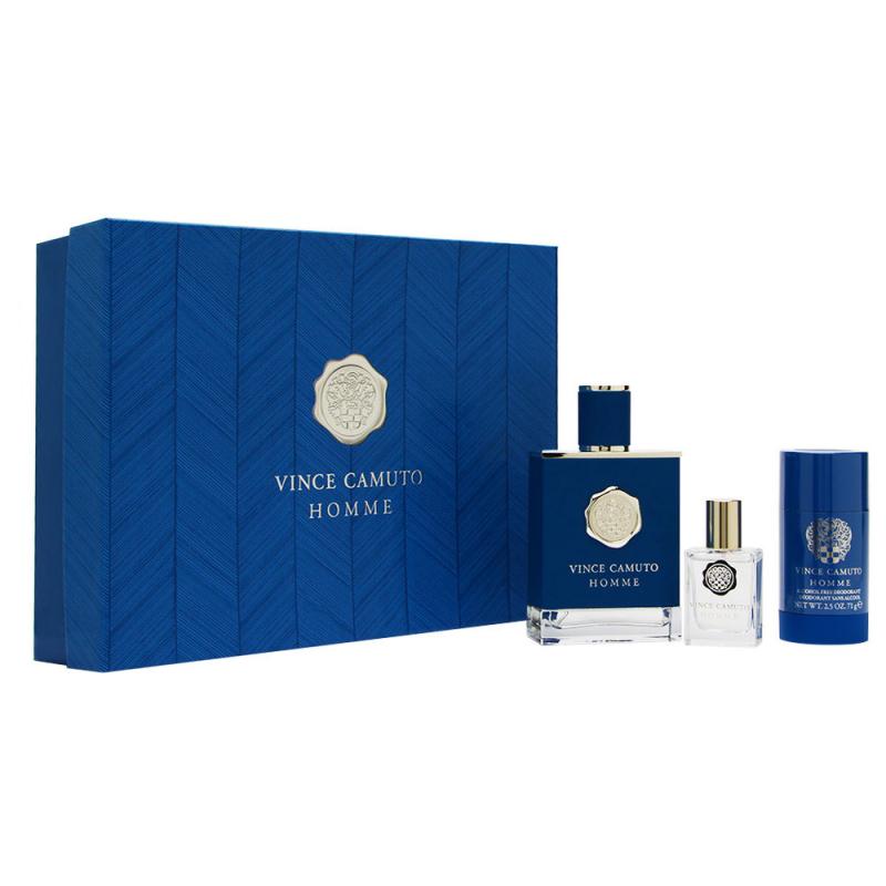 GIFTSET VINCE CAMUTO BLUE 3 PCS 34 FL By VINCE CAMUTO For MEN