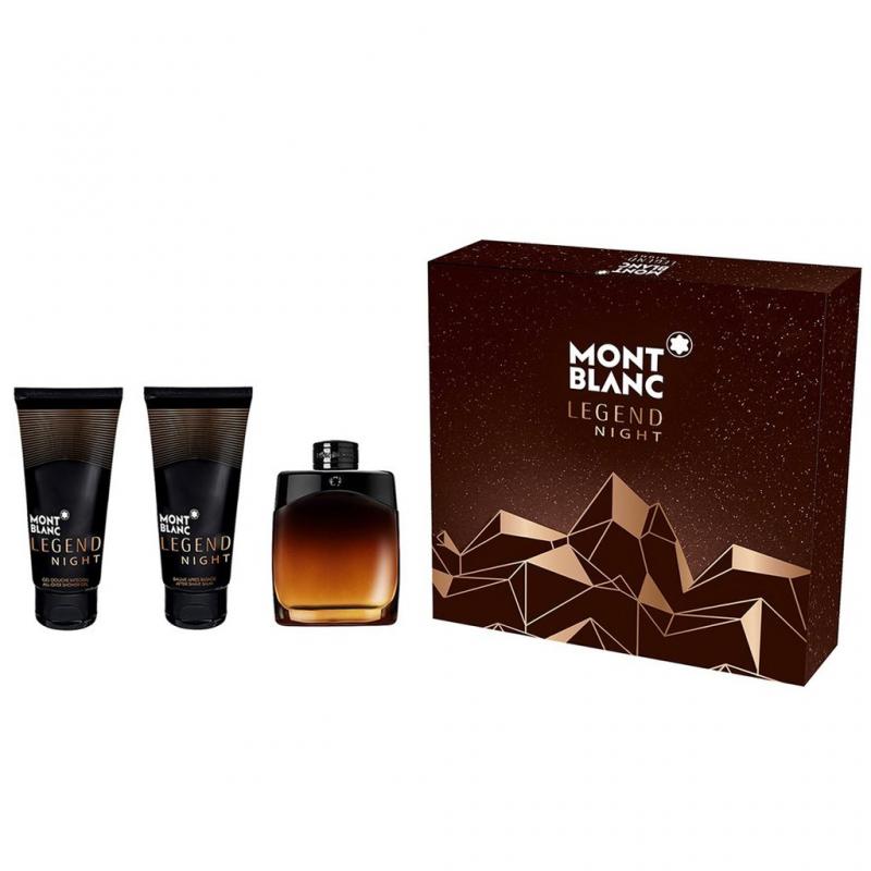 GIFTSET MONT BLANC LEGEND NIGHT 3 PCS 33 FL By MONT BLANC For MEN