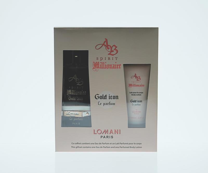 LOMANI AB SPIRIT MILLIONAIRE GOLD ICON LE PARFUM(W)(WB)2PC By For WOMEN